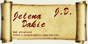 Jelena Dakić vizit kartica